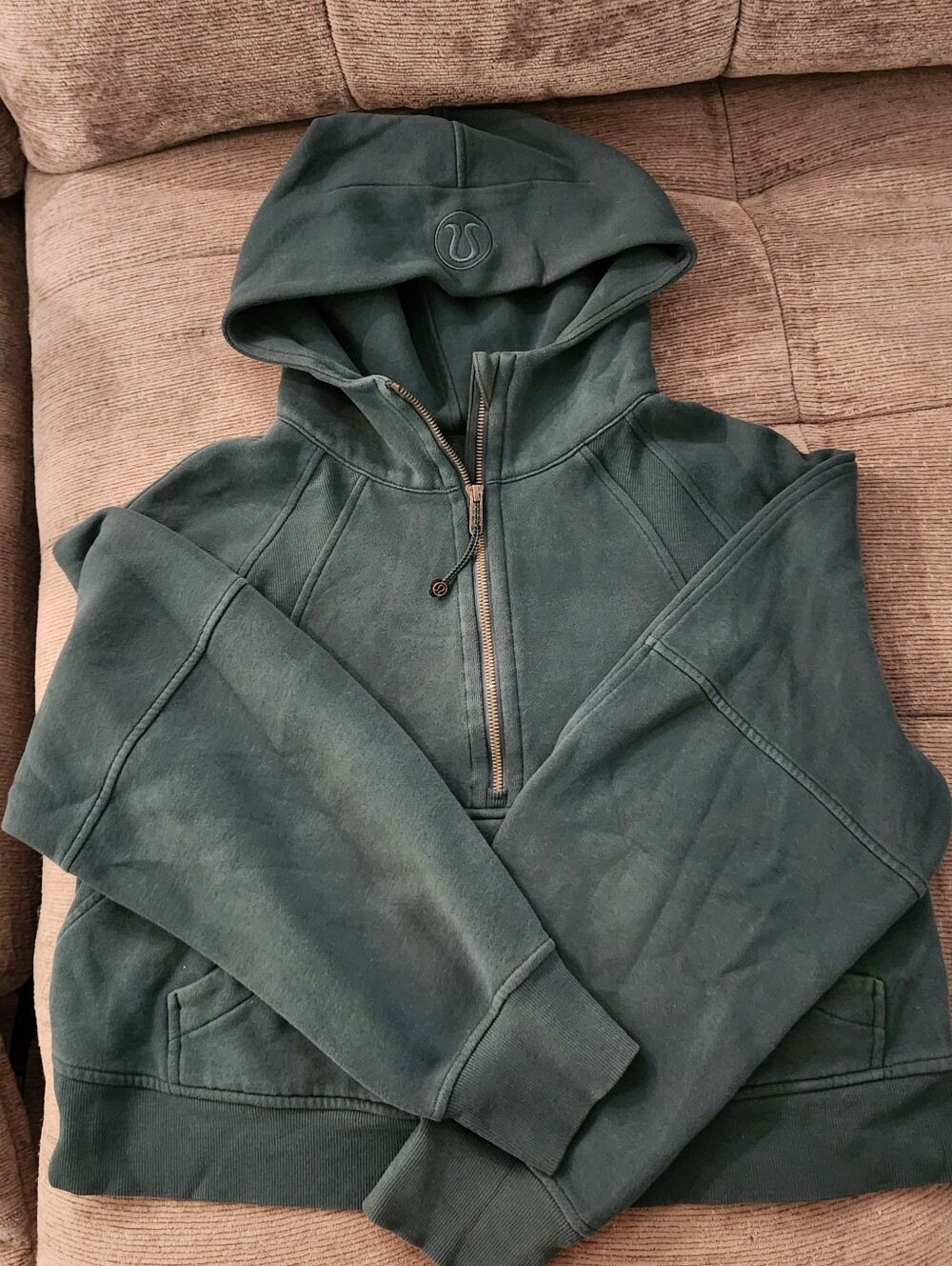 Lululemon Scuba Half-Zip Hooded Sweatshirt - Green